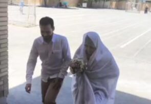 حضور زوج تازه عروس و داماد پیرانشهری در پای صندوق های رای