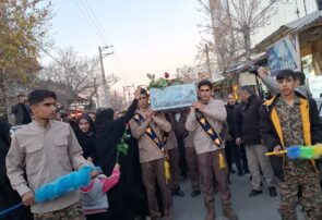 تشییع جنازه شهید گمنام در پیرانشهر